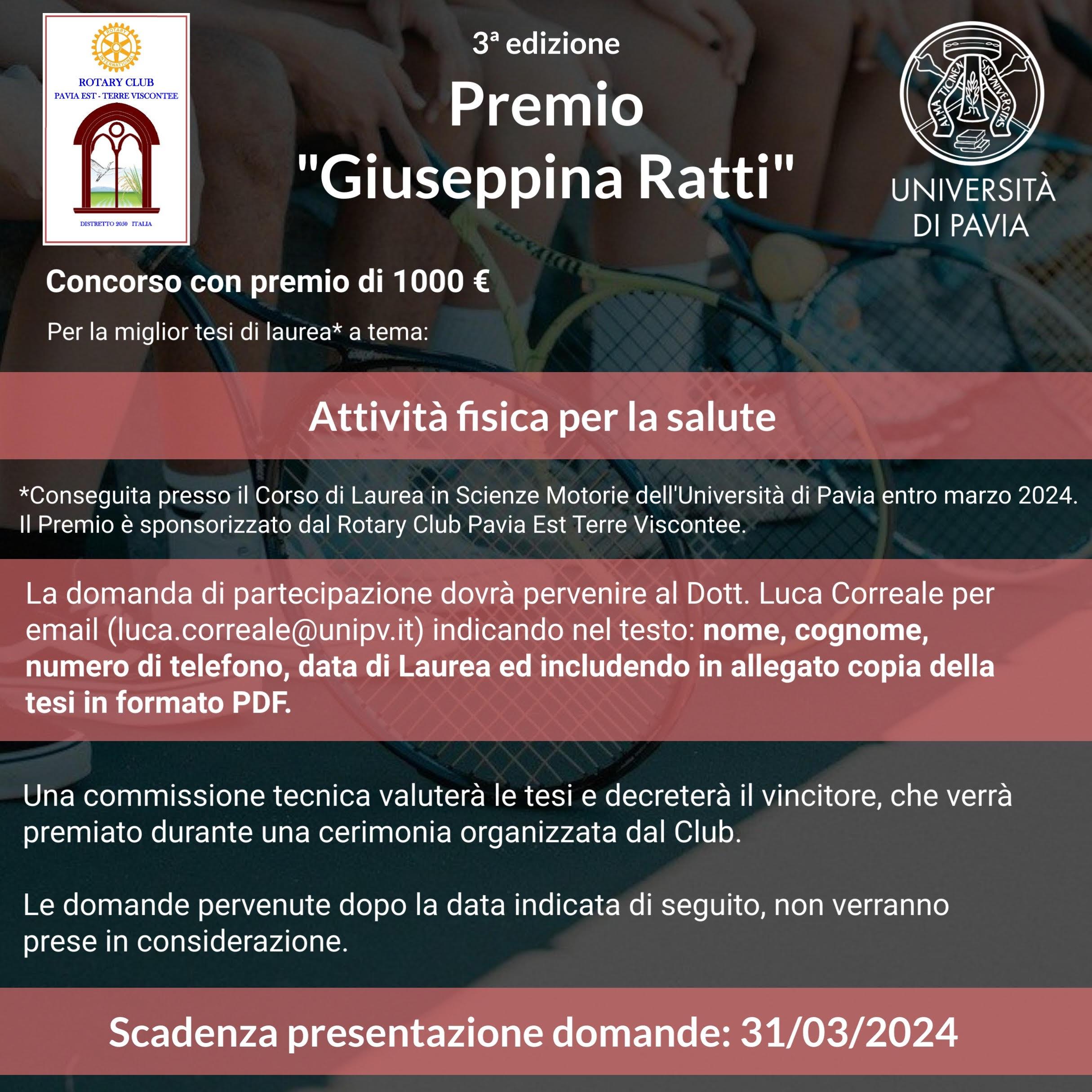 Premio di Laurea Giuseppina Ratti